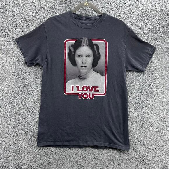 Star Wars Women's Size Medium‎ Princess Leia "I Love You" Shirt Disney - Picture 1 of 5